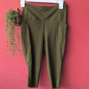 Lululemon Athletica Cropped Olive Pants
